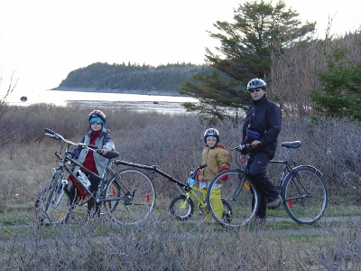 family cycling